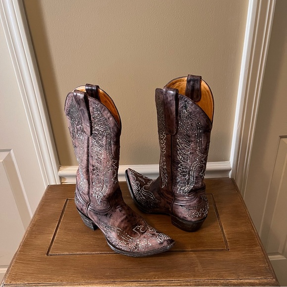 Old Gringo Women's Boots - Eagle- Swarovski Crystal / Dark Brown - Picture 3 of 10
